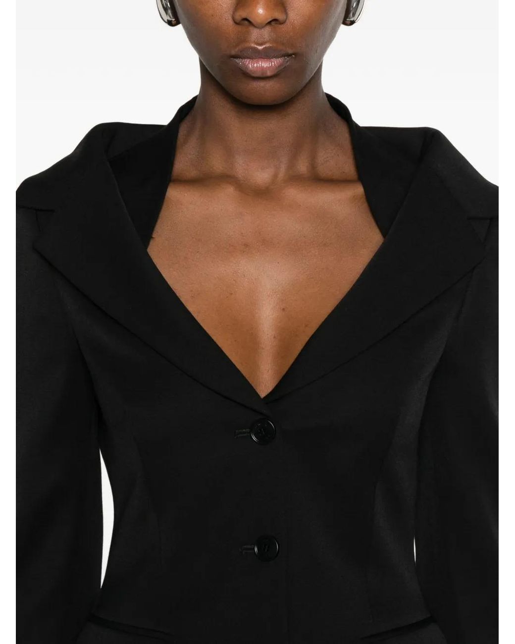 McQueen Off-Shoulder Blazer in het Black