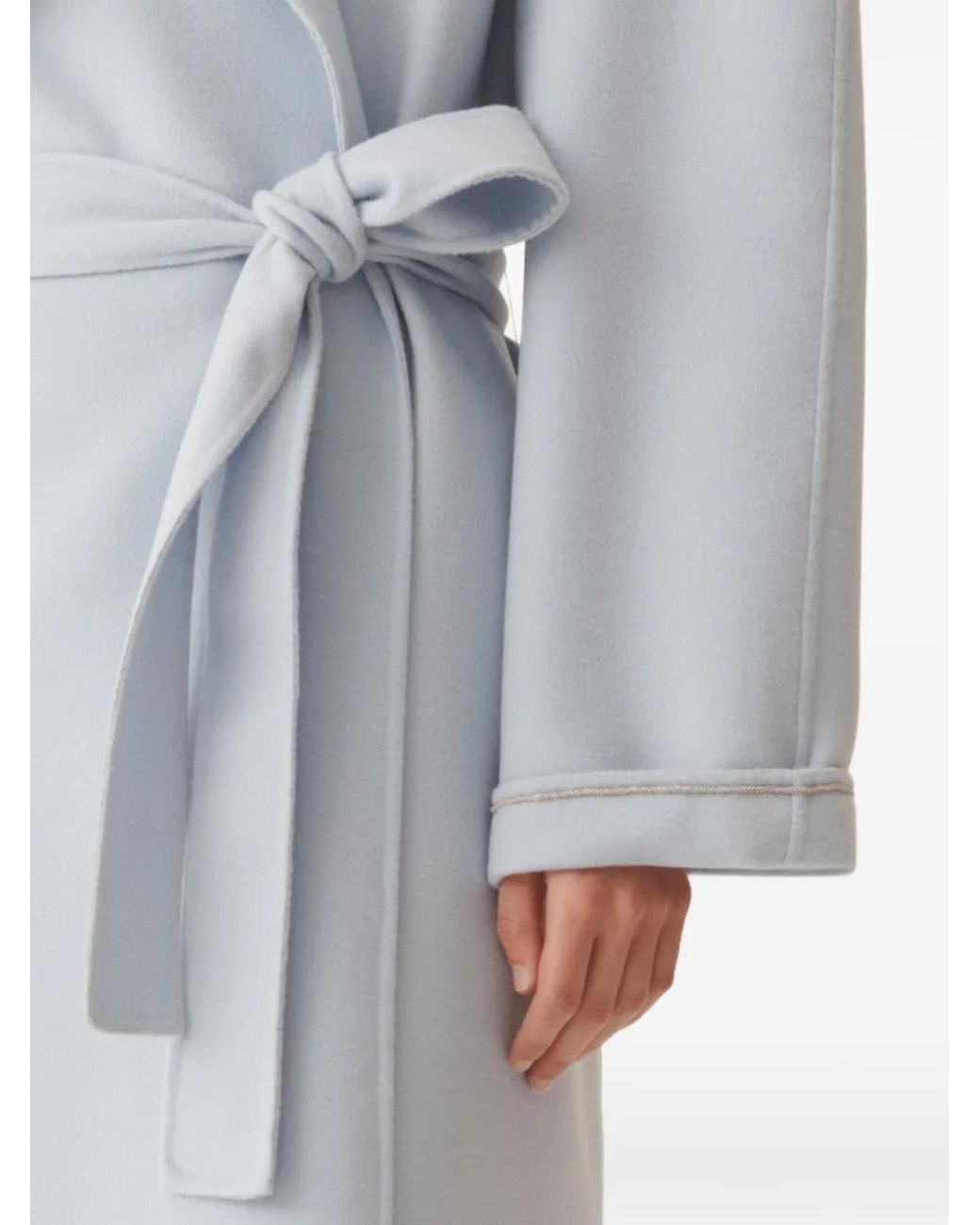 Fabiana Filippi Gray Belted Overcoat