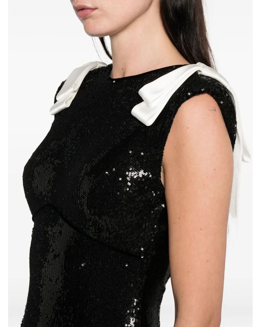 SILK LOVE & LACE Black Ofelia Sequin Maxi Dress