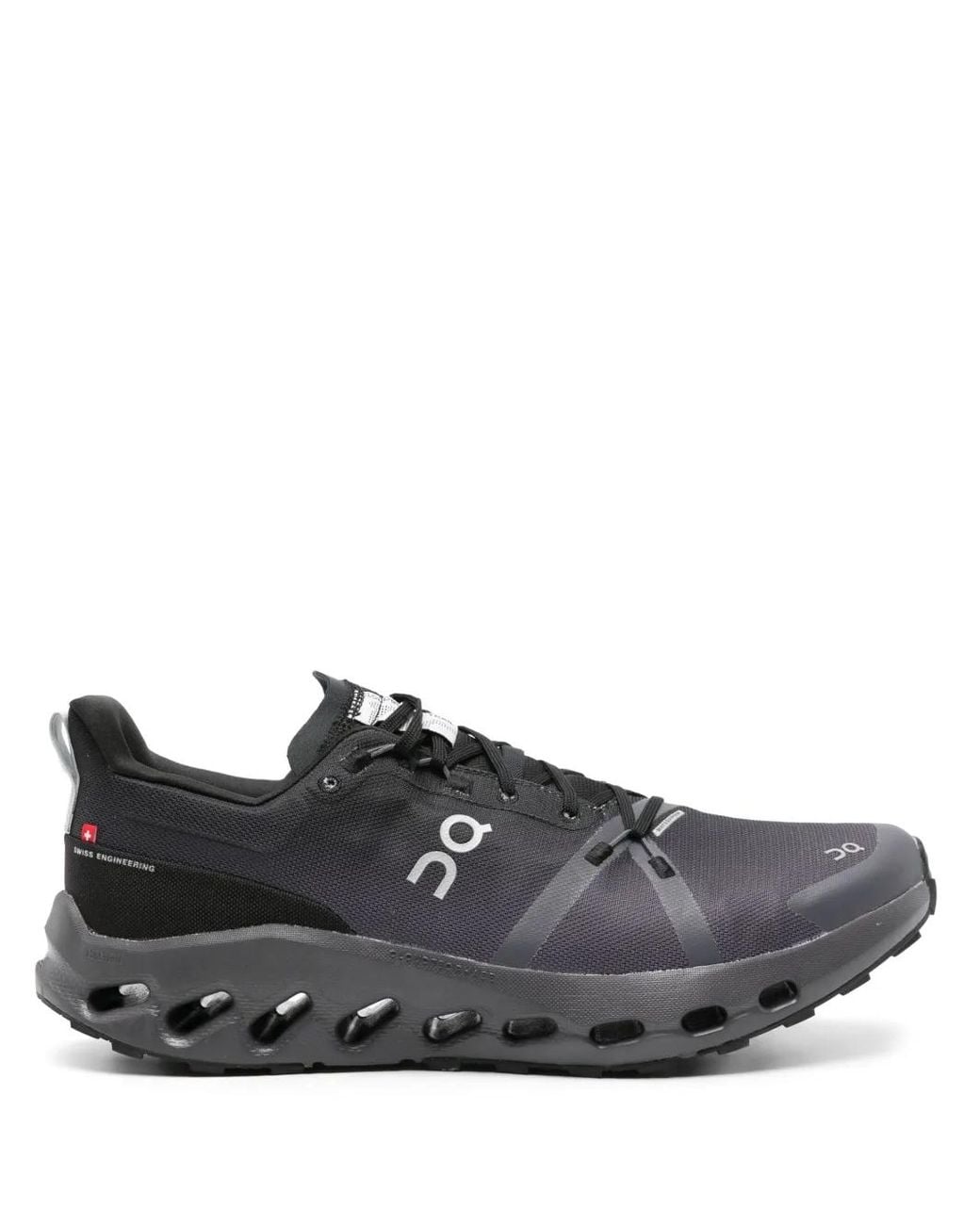 On Shoes Black Cloudsurfer Trail Waterproof Sneakers for men