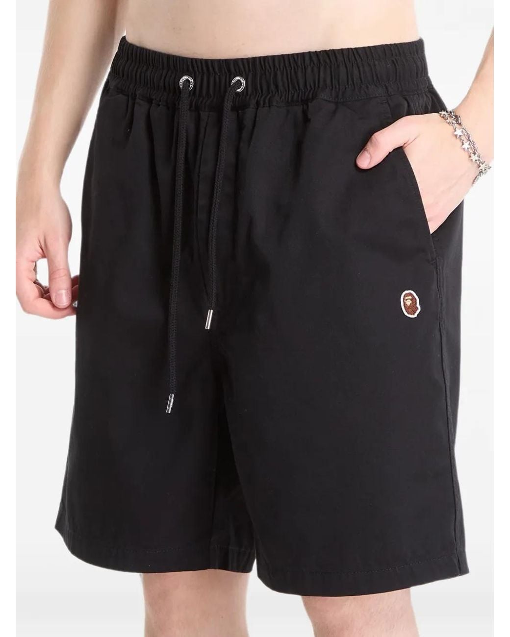 Short Ample À Taille Élastiquée A Bathing Ape en coloris Black