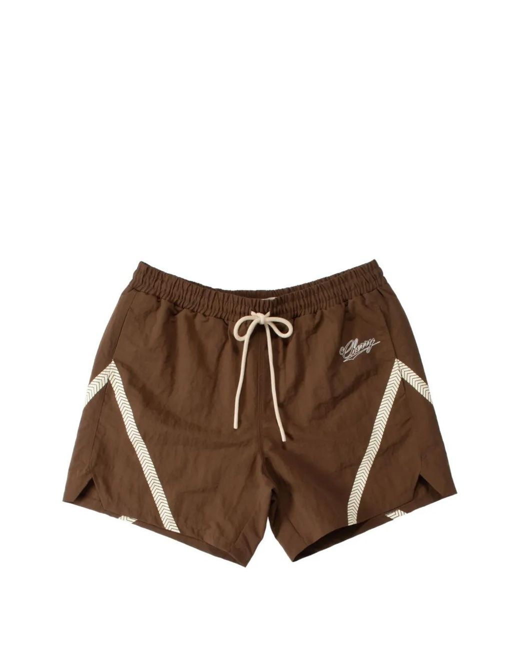 CHERRY LA Brown Logo-Embroidered Shorts