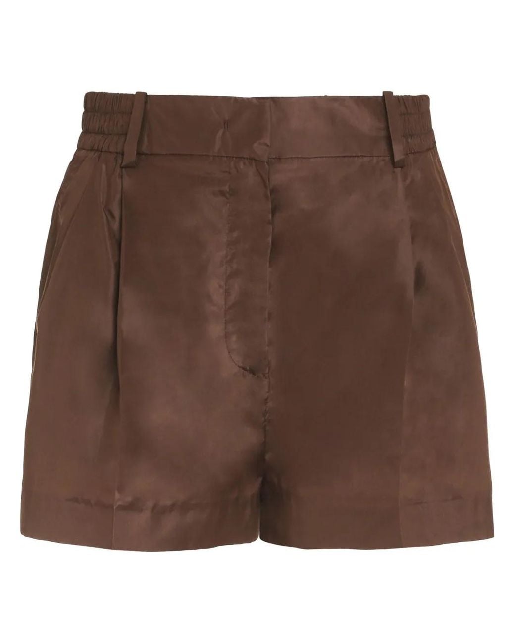 Valentino Garavani Brown Pressed-Crease Tailored Shorts