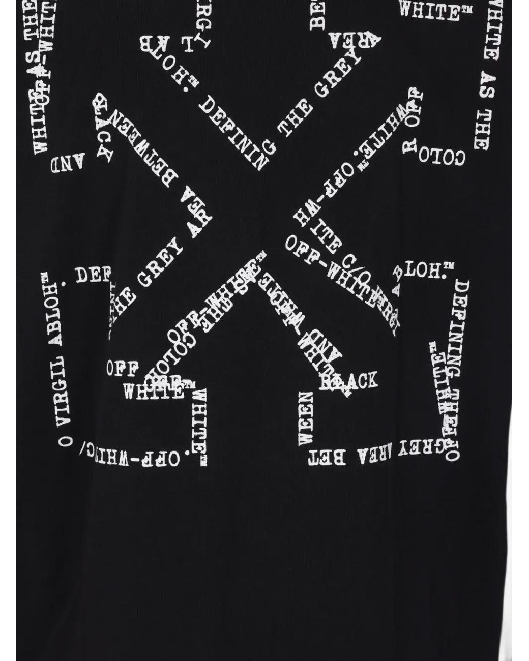 Off-White c/o Virgil Abloh Long-Sleeve Graphic T-Shirt in Black