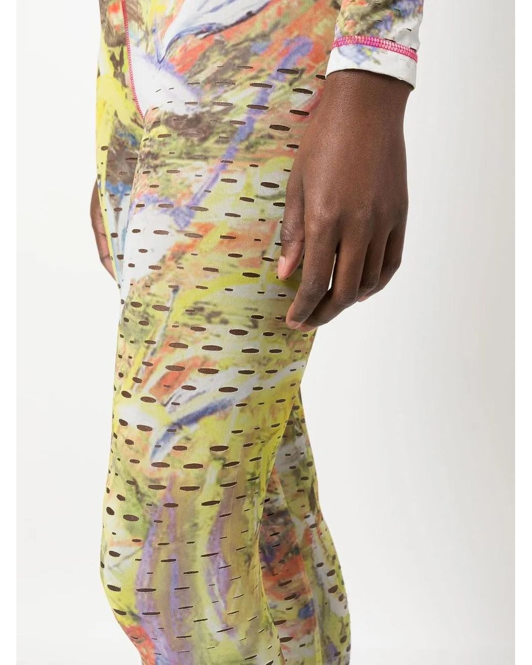 DIESEL Natural Abstract-Print Footed Leggings