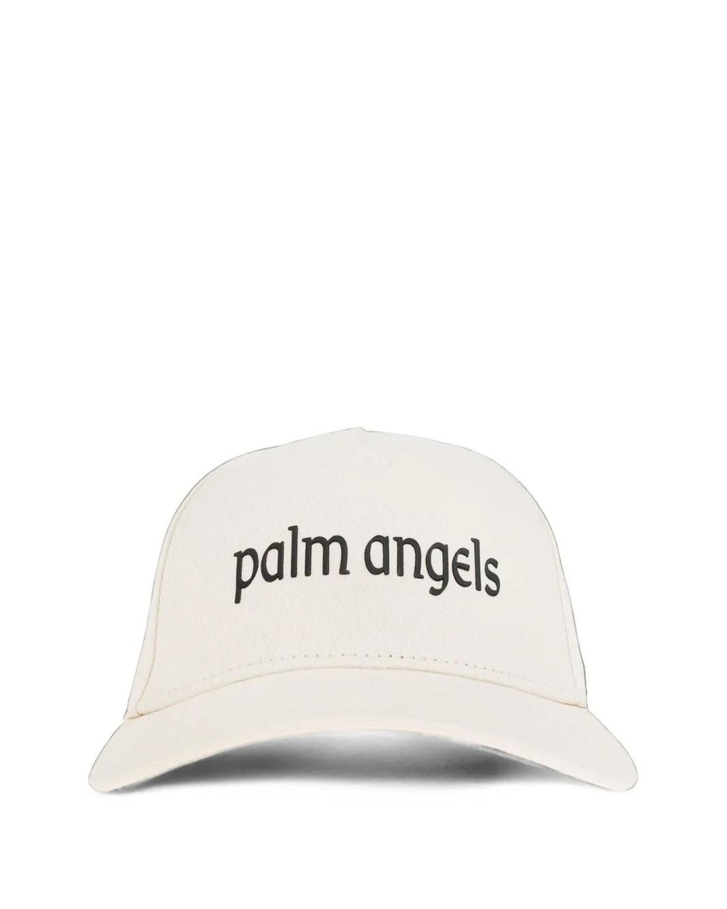 Palm Angels White Logo-Print Curved-Peak Cap for men