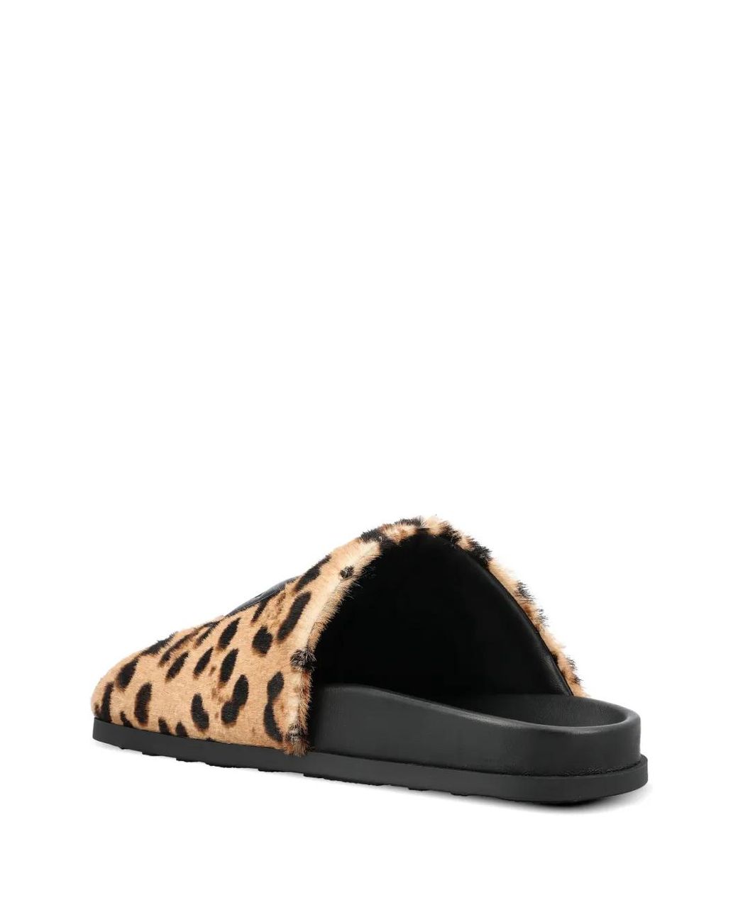 Givenchy Brown Leopard-Print Logo-Appliqué Mules
