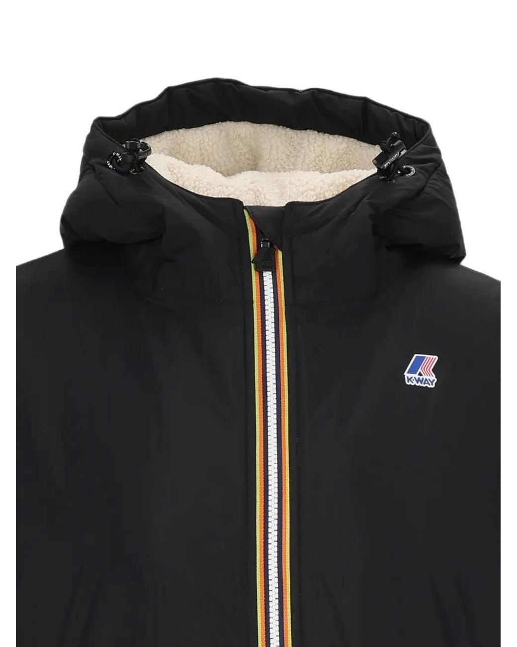 K-Way Blue Manteau Jacinthe Orsetto À Capuche