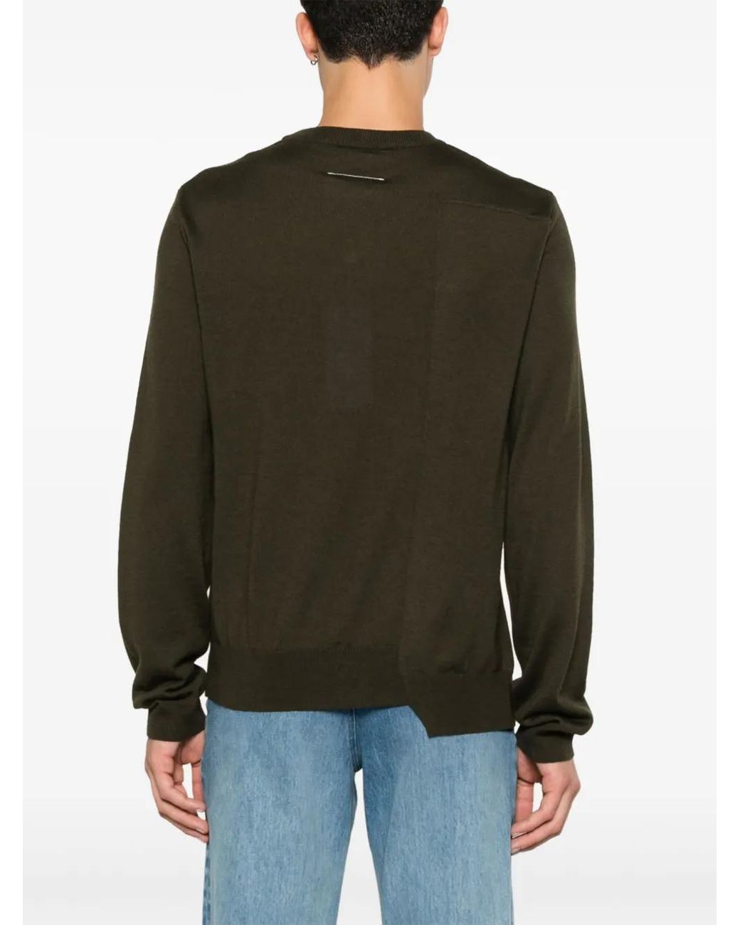 MM6 by Maison Margiela Black Panelled Sweater for men