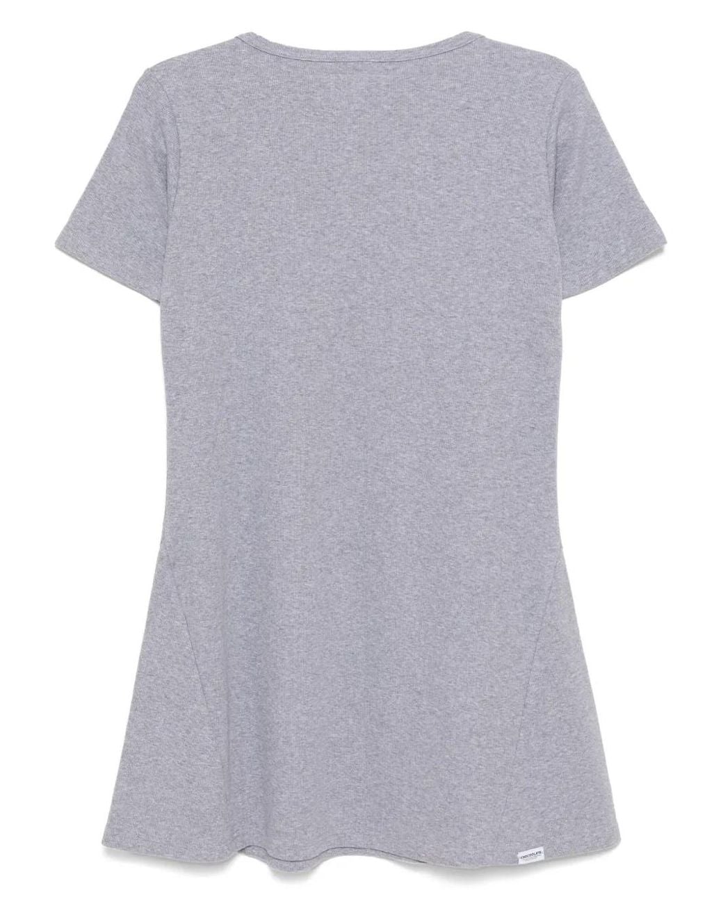 Chocoolate Gray Logo-Patch Dress