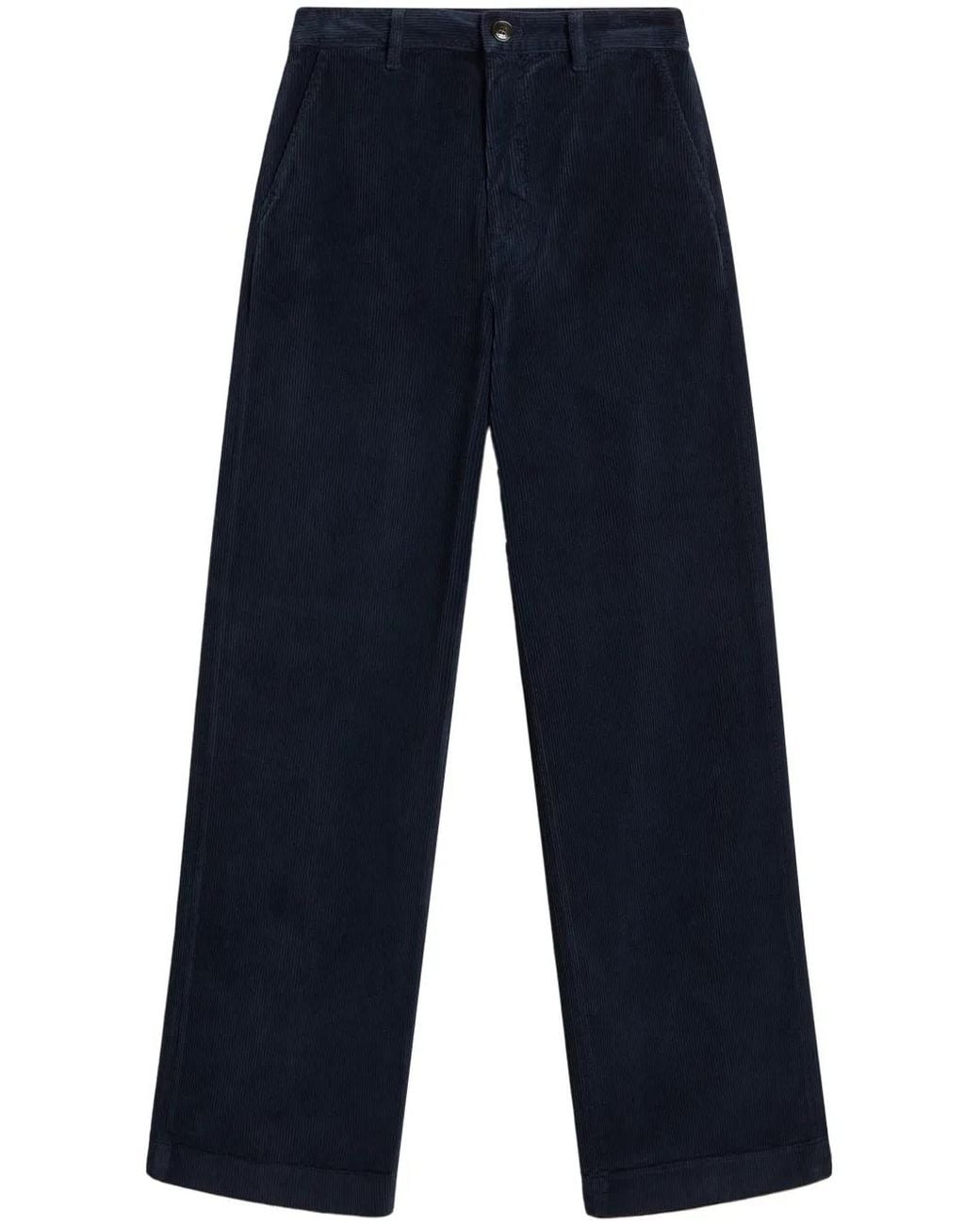 Woolrich Blue Corduroy Straight-Leg Pants