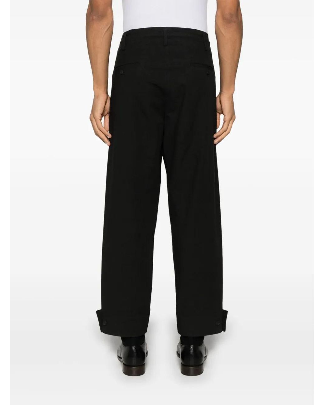 Yohji Yamamoto Black Tapered Trousers for men