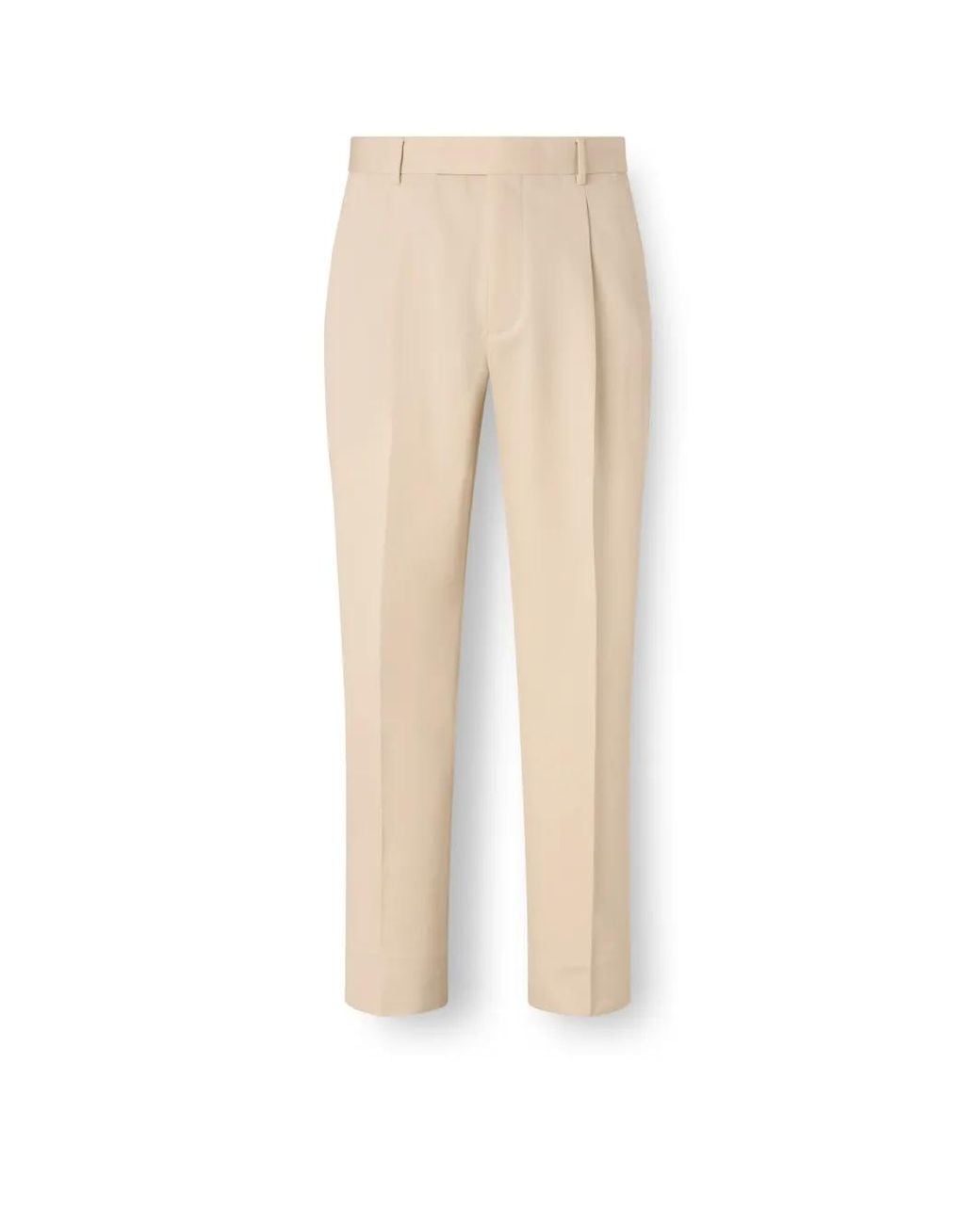 Zegna Natural Cotton And Wool Trousers for men