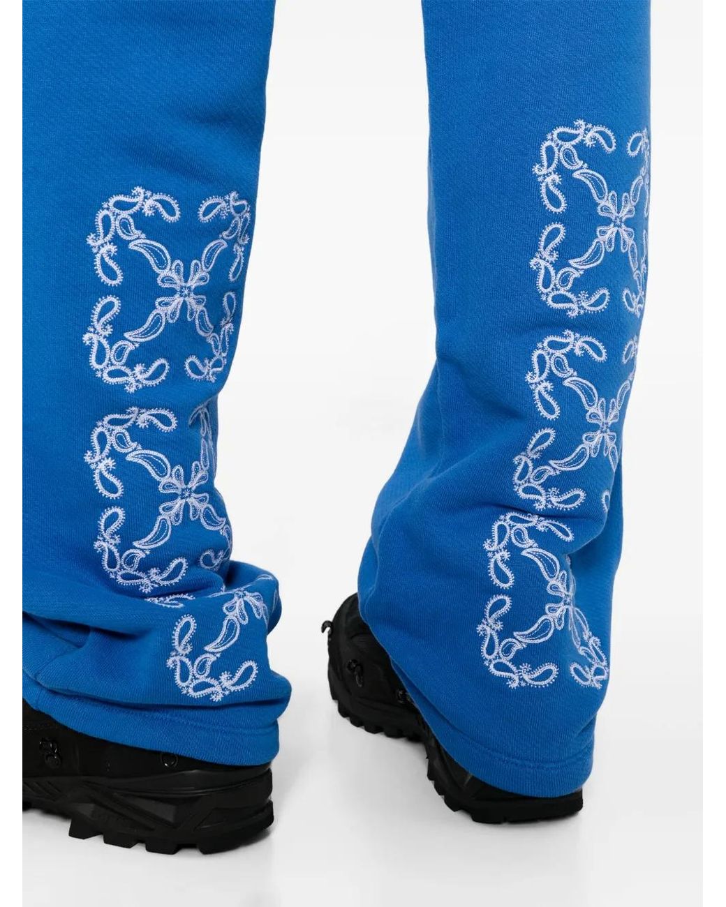 Off-White c/o Virgil Abloh Blue Bandana Arrows Drawstring Sweatpants for men