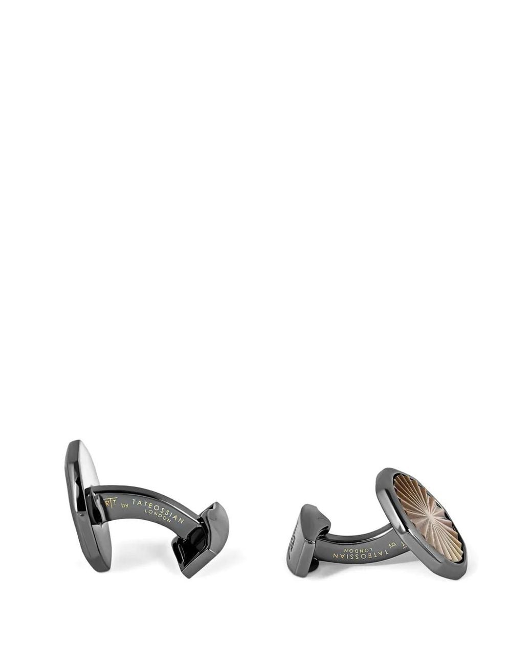 Tateossian White Sunburst Octagonal Cufflinks for men