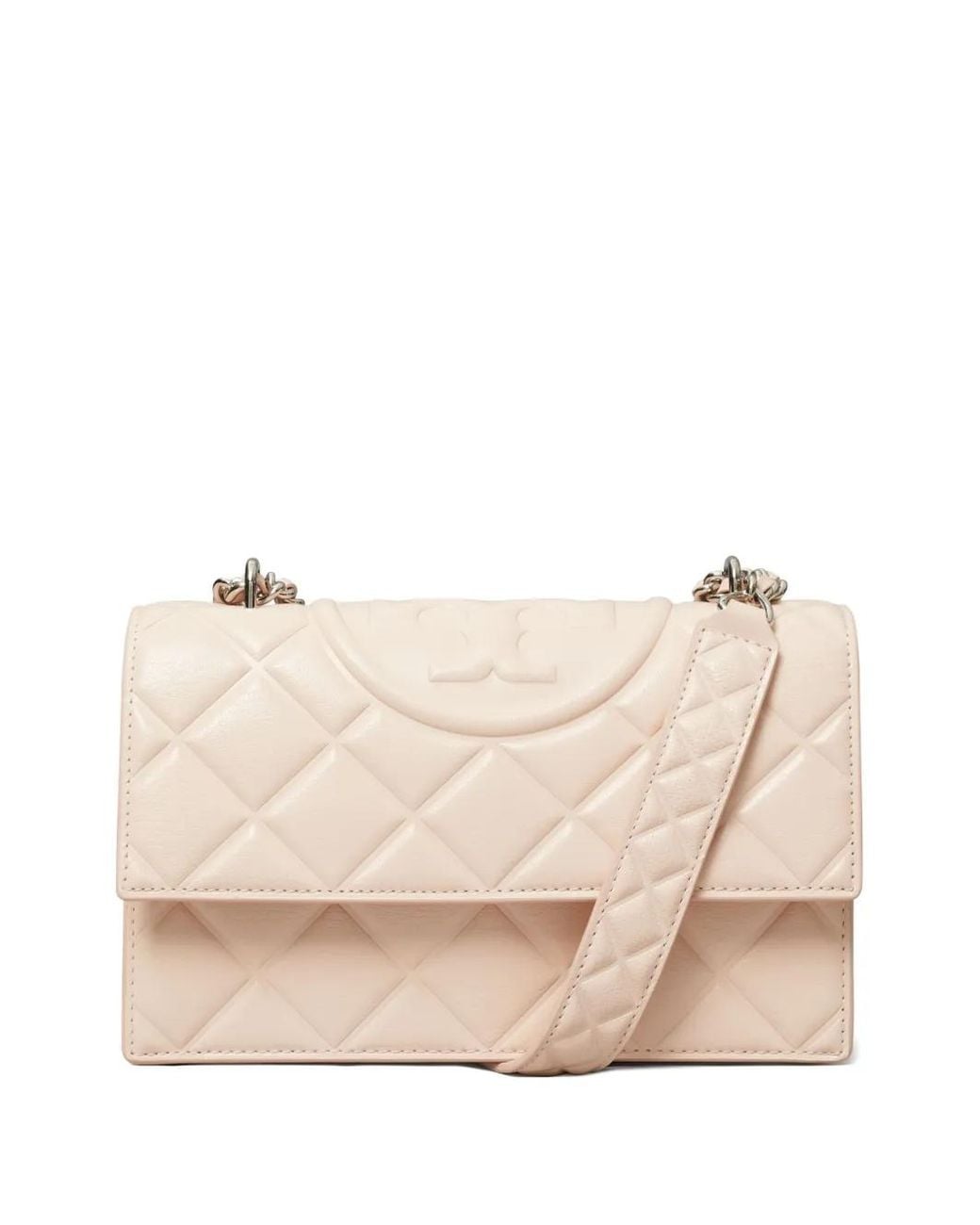 Tory Burch Natural Small Fleming Shoulder Bag
