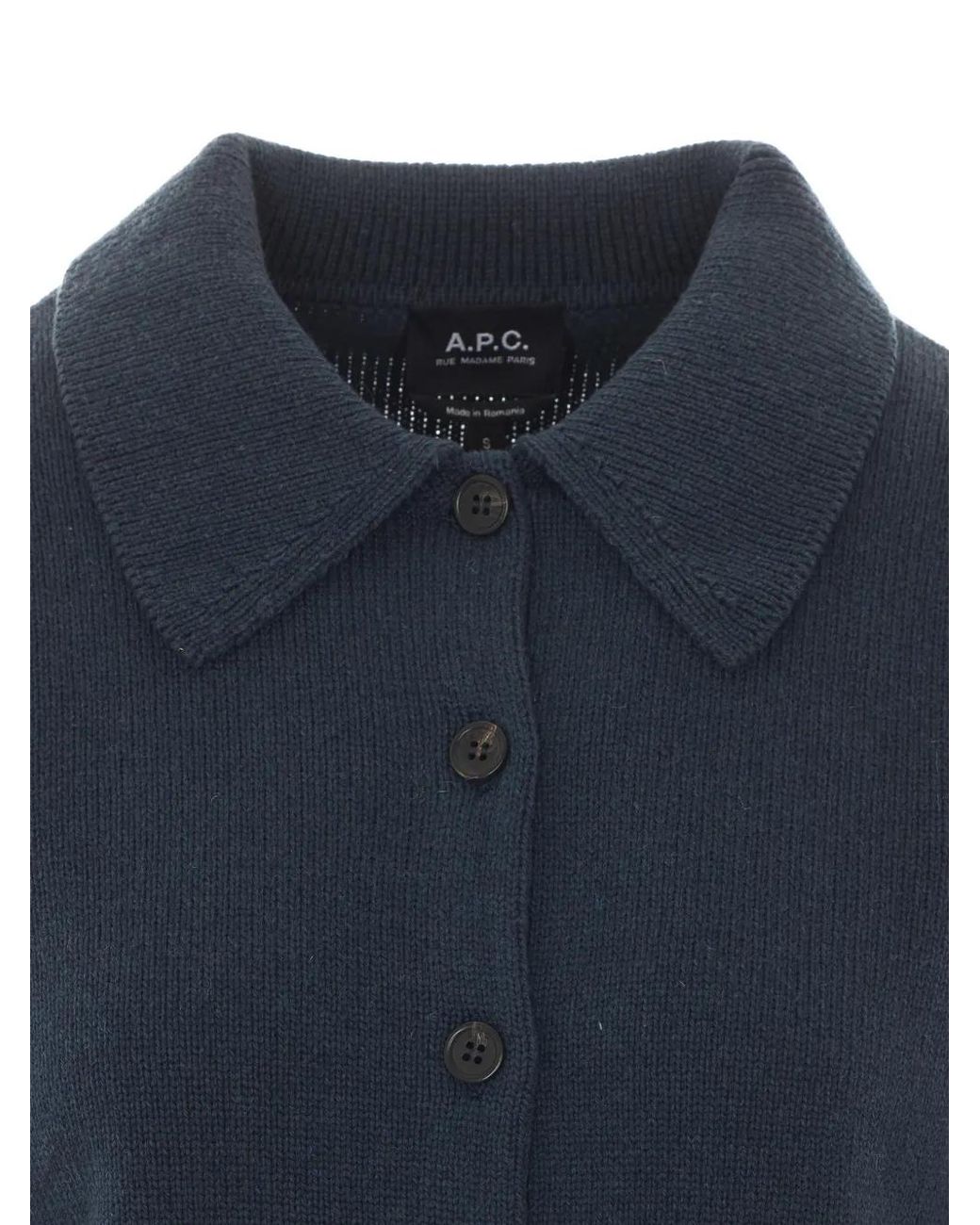 A.P.C. Blue Button-Up Cardigan