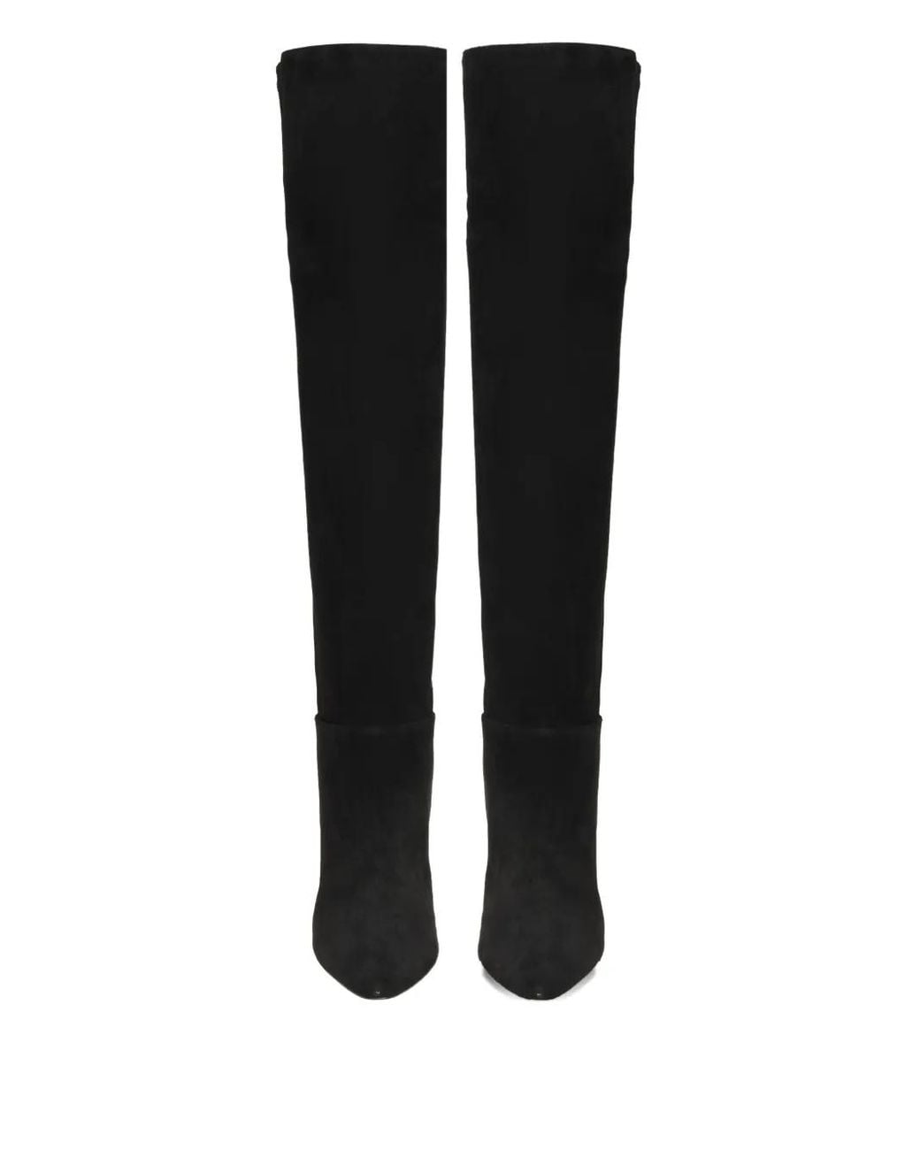 Gianvito Rossi Black Knee-High Pointed-Toe Boots
