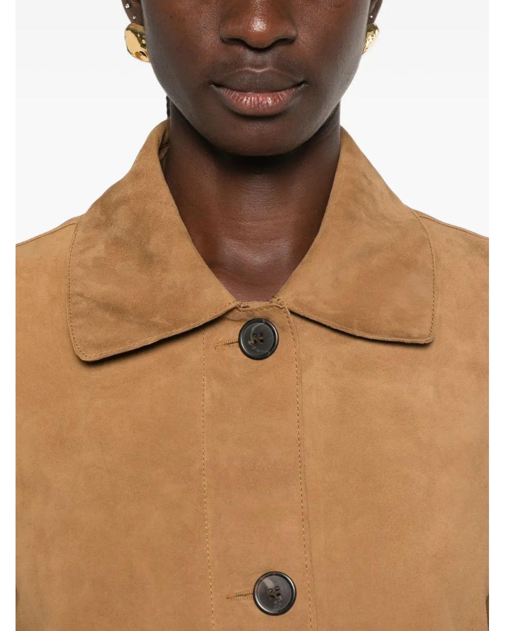 Arma Natural Button-Fastening Leather Jacket