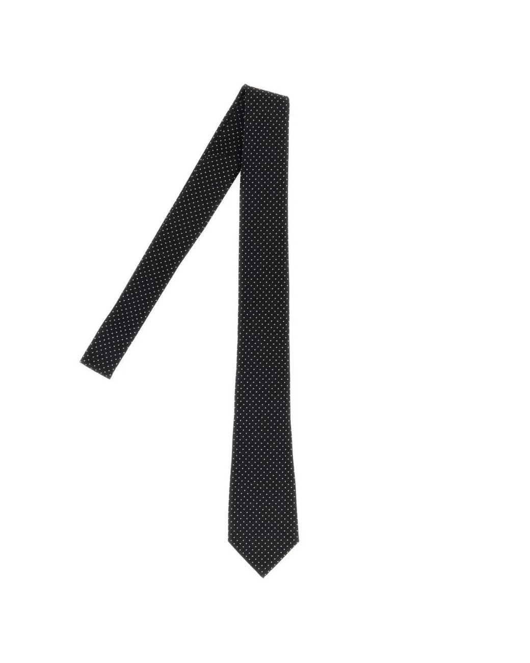 Tom Ford Black Polka-Dot Silk Tie for men