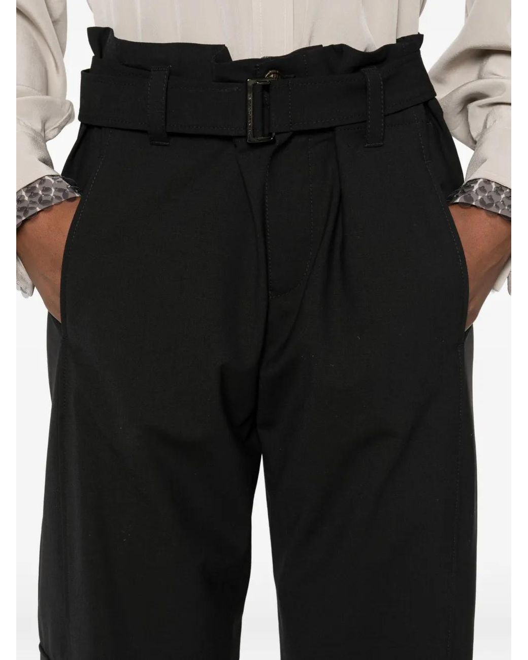 Brunello Cucinelli Black Belted Cargo Pants