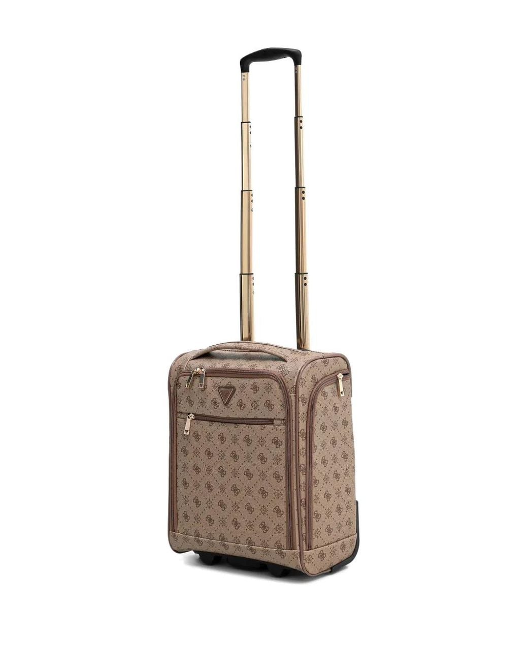 Guess Brown Monogram Zip Luggage