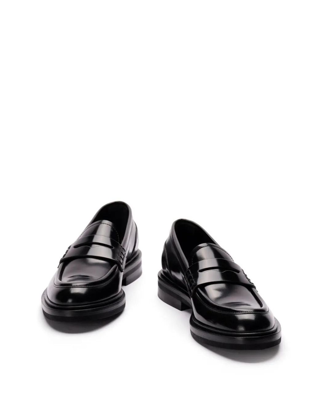Dolce & Gabbana Black Casual Moccasin Metallic Logo Heel