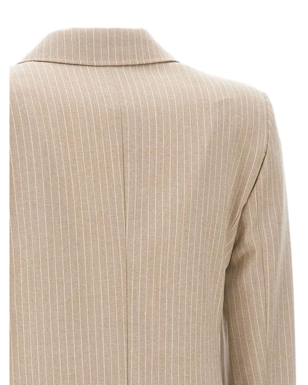 Max Mara Natural Pucci Pinstripe Double-Breasted Blazer