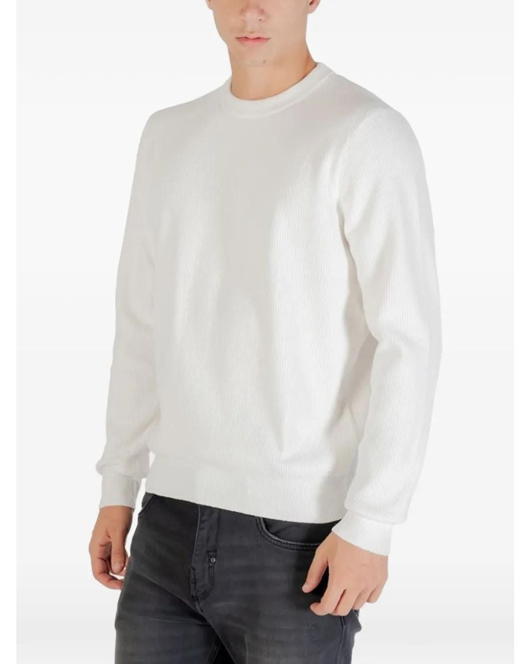 Antony Morato White Round-Neck Sweater for men