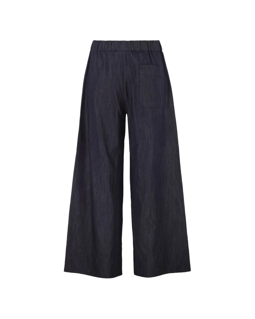 Max Mara Blue Drawstring Wide-Leg Jeans