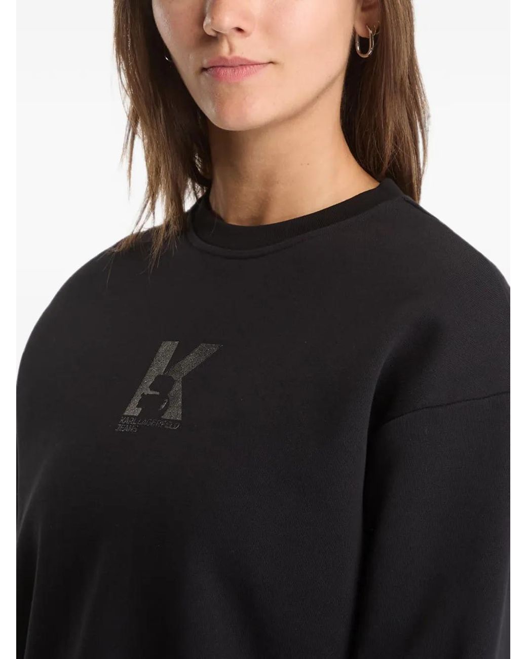 Karl Lagerfeld Black Sweat À Logo Imprimé