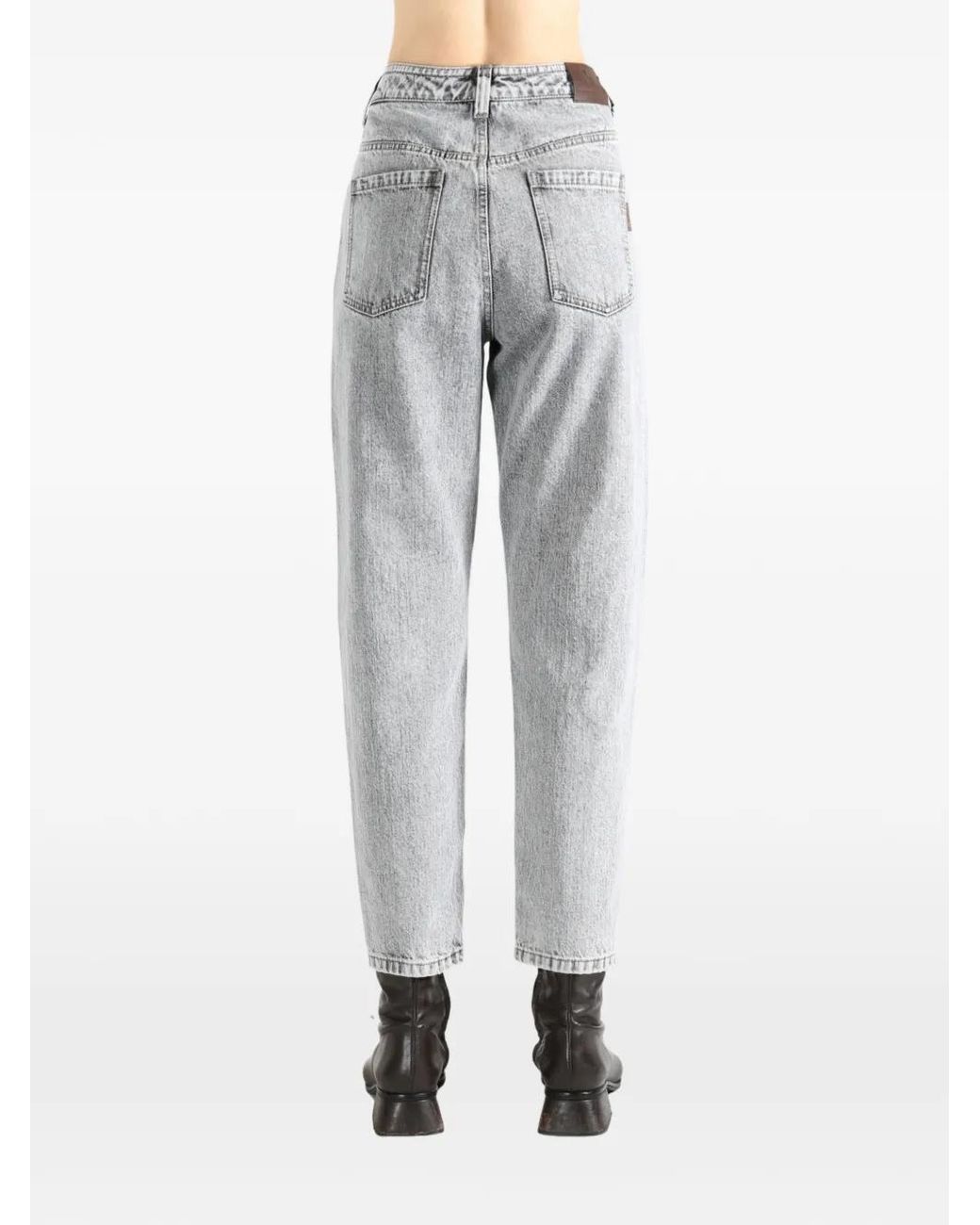 Brunello Cucinelli Gray Five-Pocket-Jeans