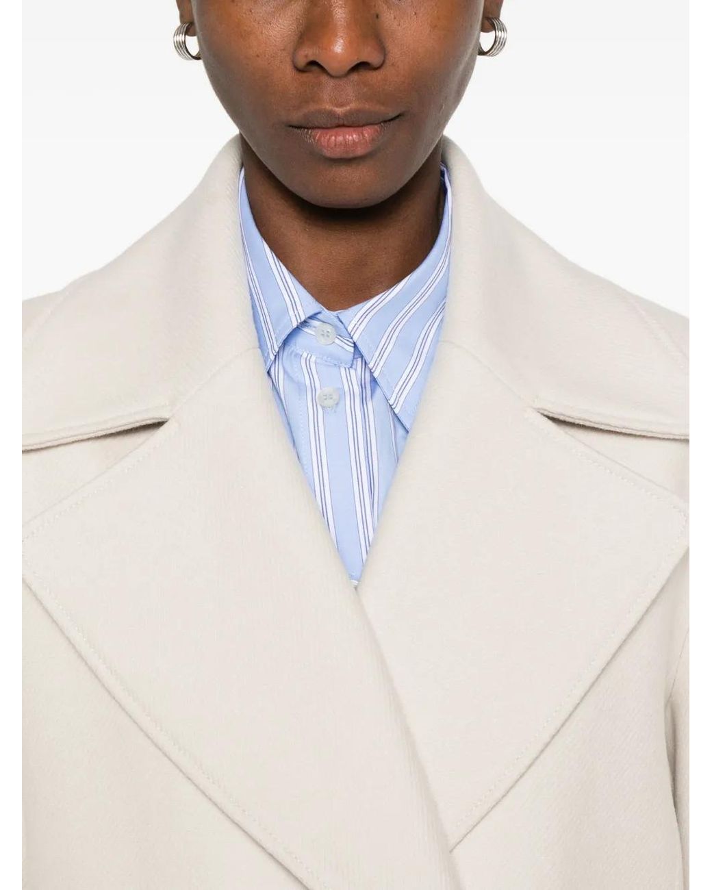 Paul Smith White Button-Up Pocket Coat