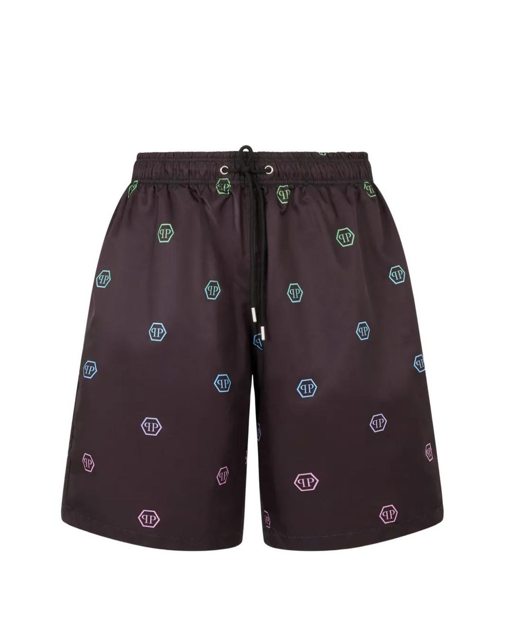 Philipp Plein Purple Monogram Swim Shorts for men