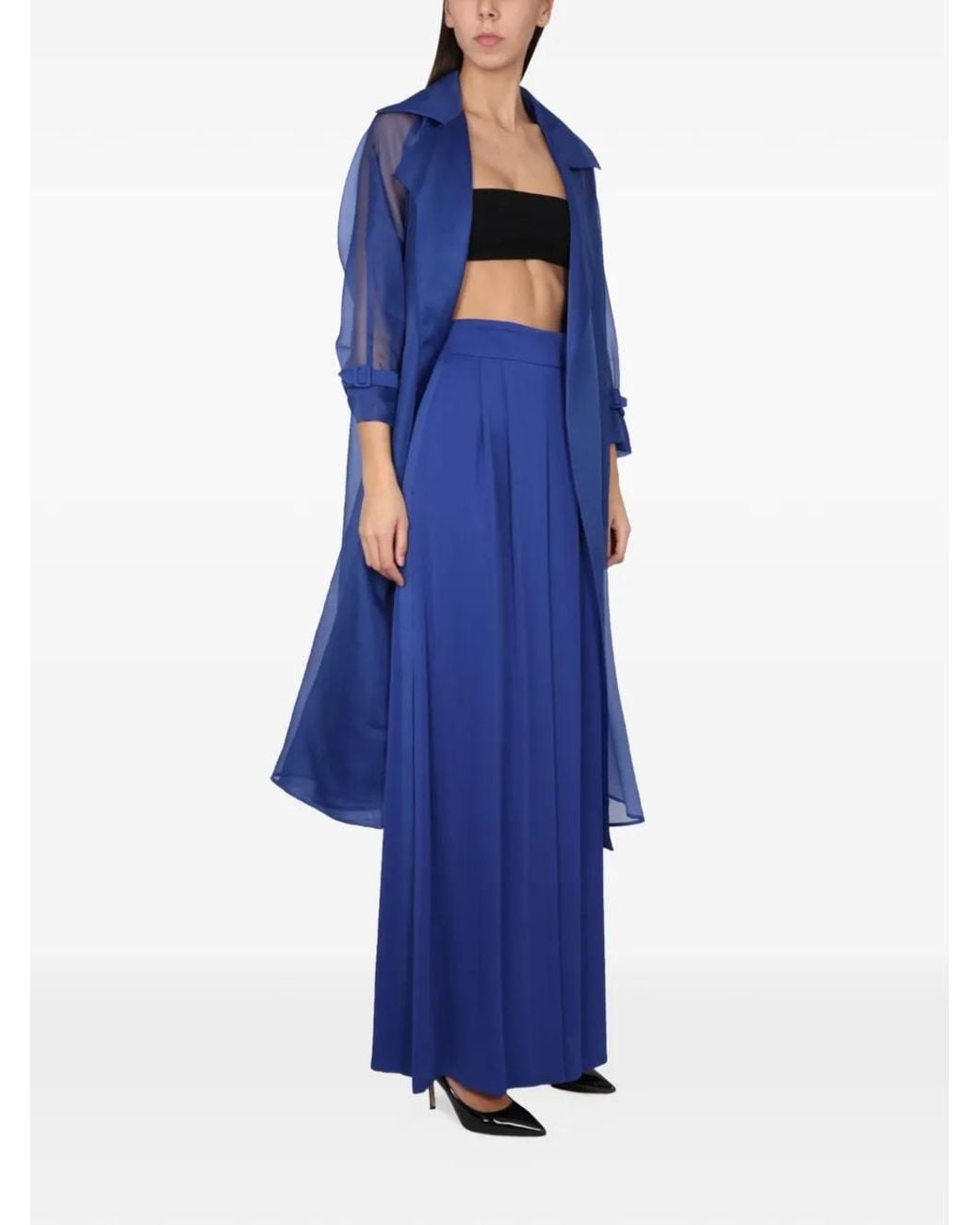 Max Mara Blue Sheer Top
