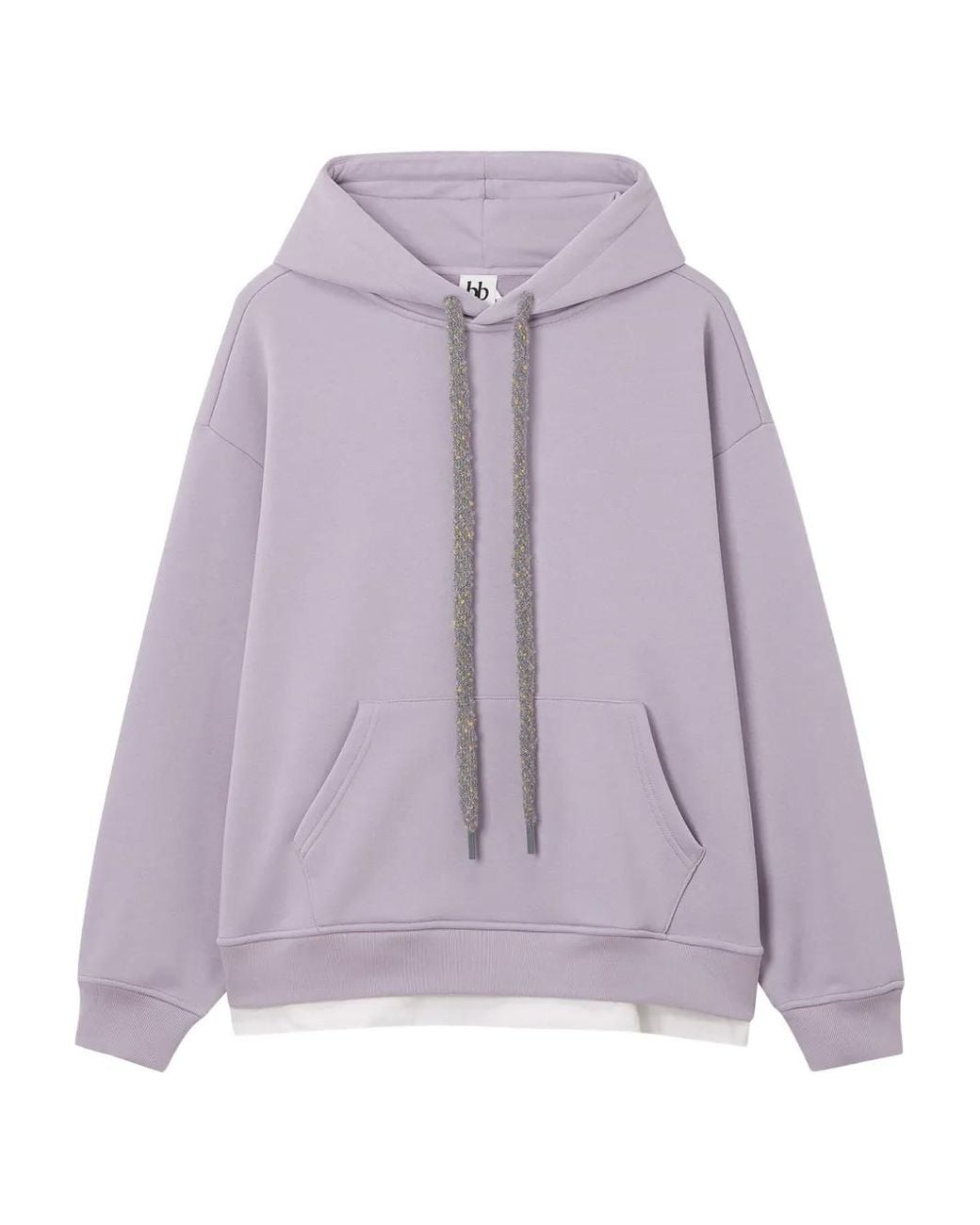 B+ AB Purple Drawstring Pocket Hoodie