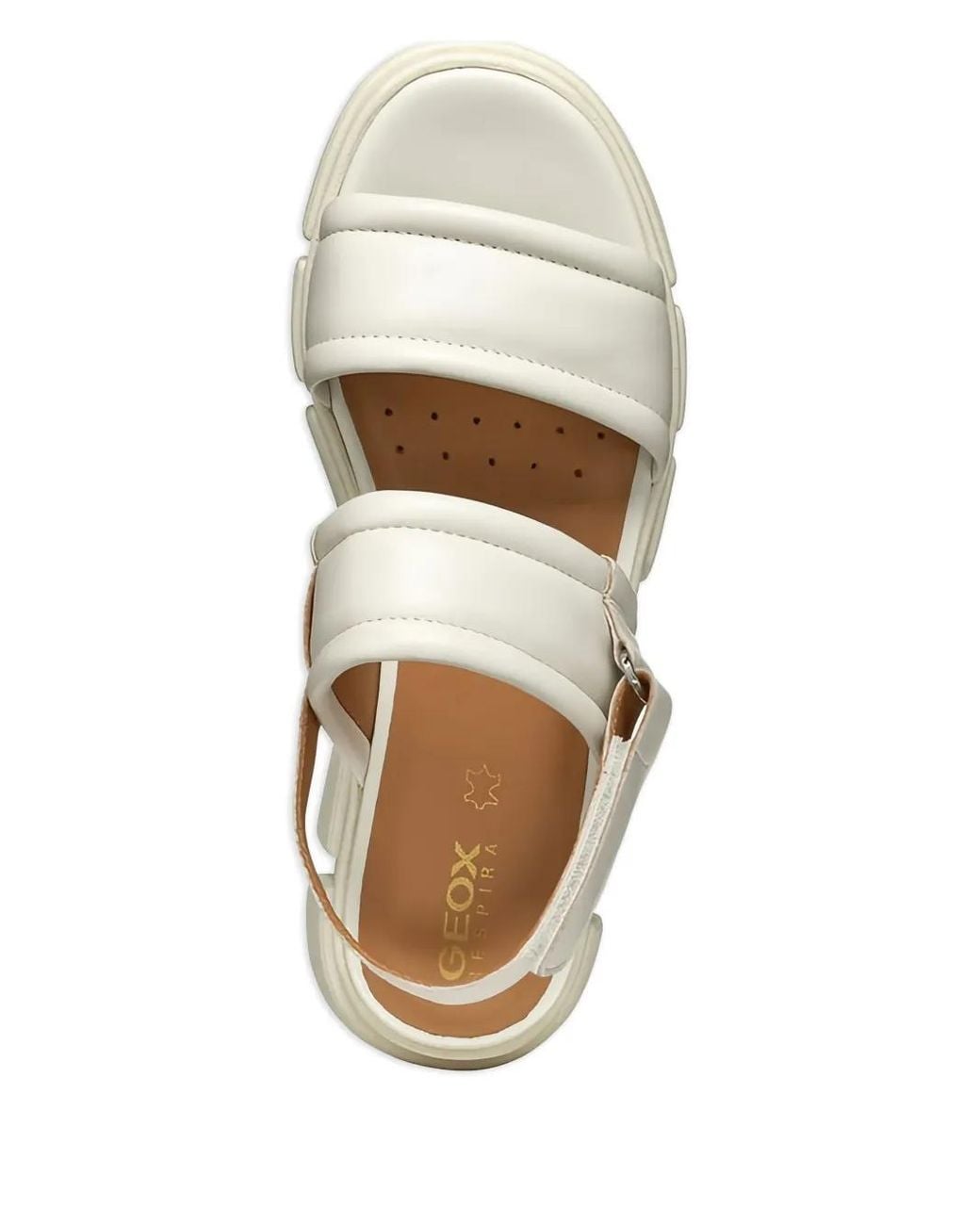 Geox White Lisbona Double-Strap Sandals