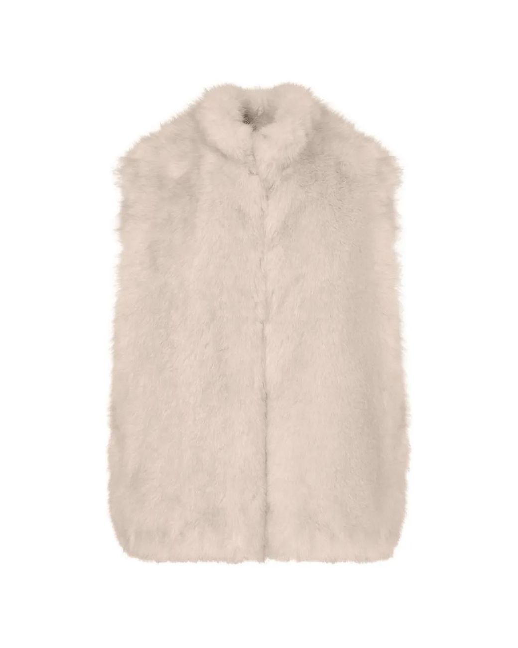 Liu Jo White Faux-Fur Vest With Belt