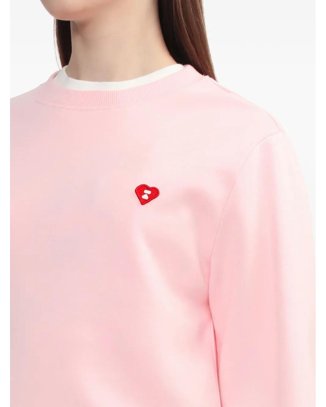 A Bathing Ape Pink Heart-Badge Sweatshirt