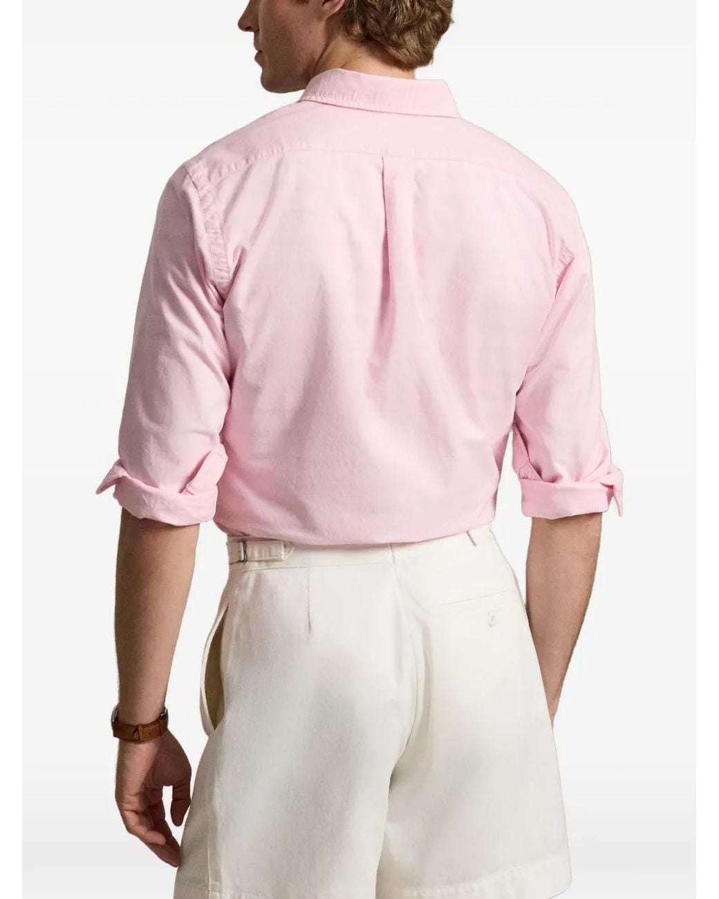 Polo Ralph Lauren Pink Custom-Fit Garment-Dyed Oxford Shirt for men
