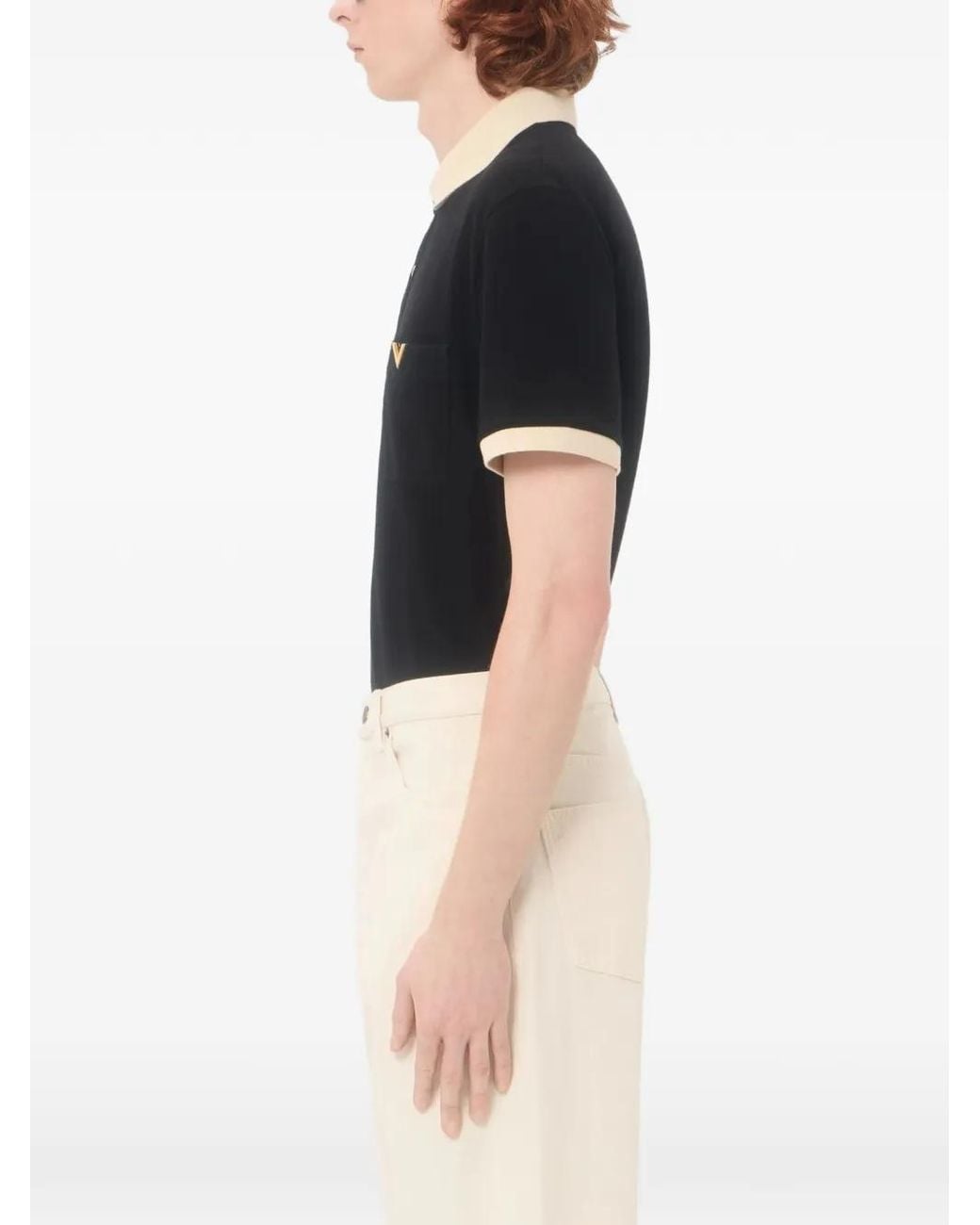 Valentino Garavani Black Polo Shirt for men
