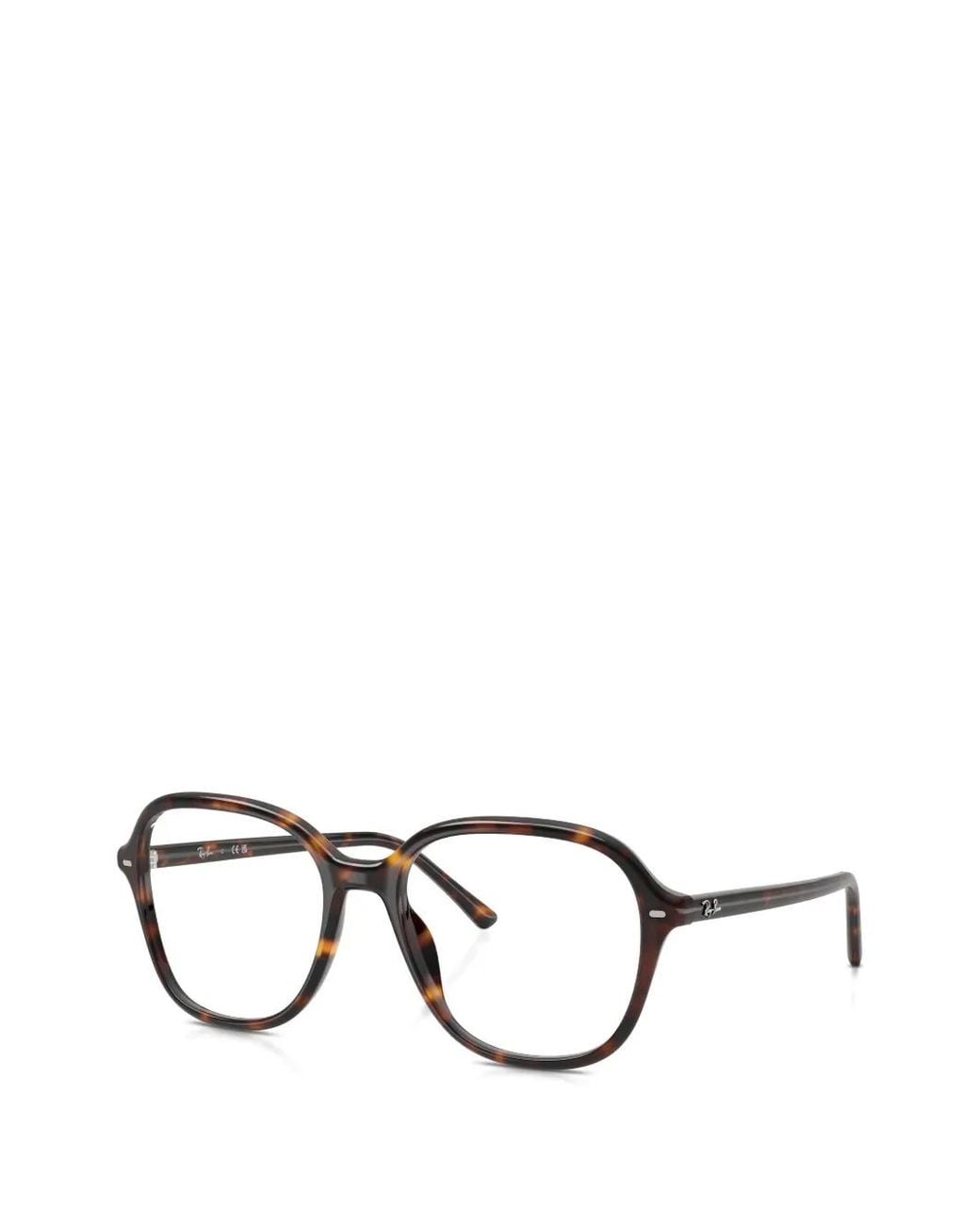Ray-Ban Brown Rb5456 Tortoiseshell-Effect Geometric-Frame Glasses