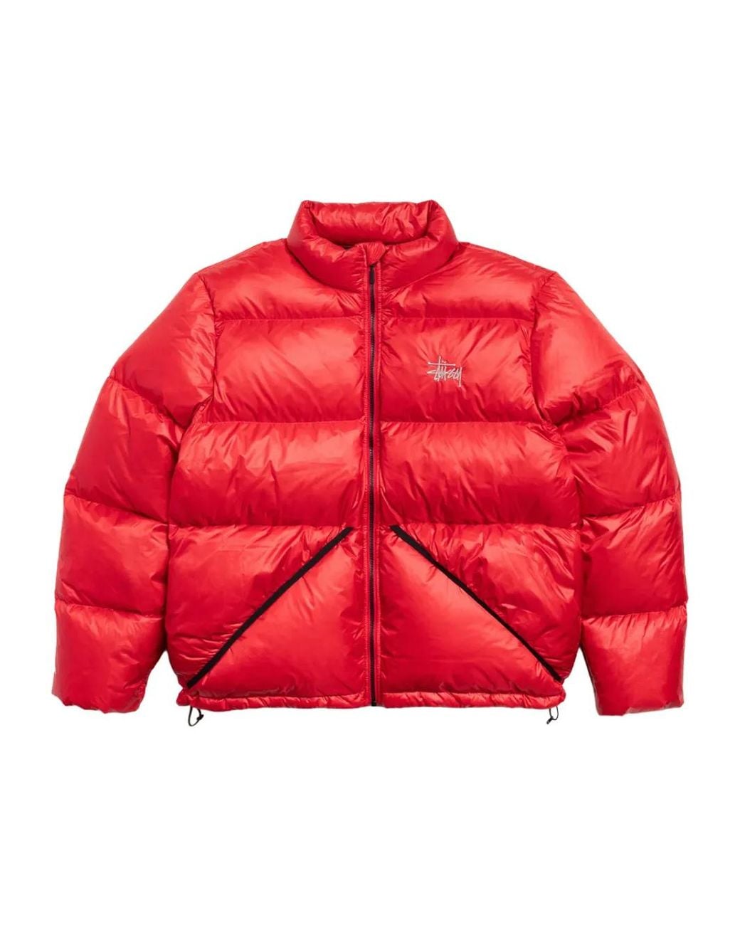 Stussy Red Doudoune À Bande Logo