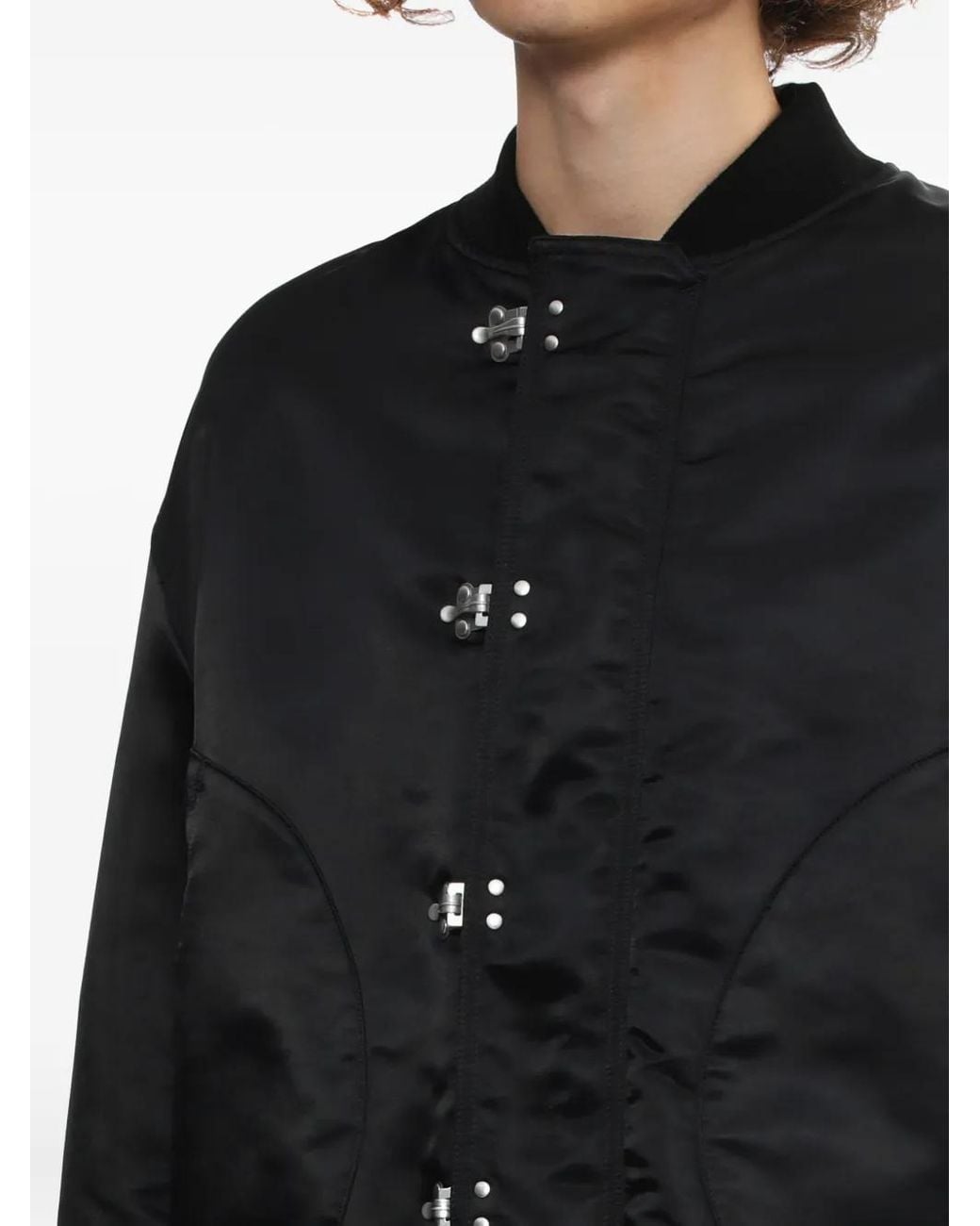 Comme des Garçons Black Satin-Finish Bomber Jacket for men