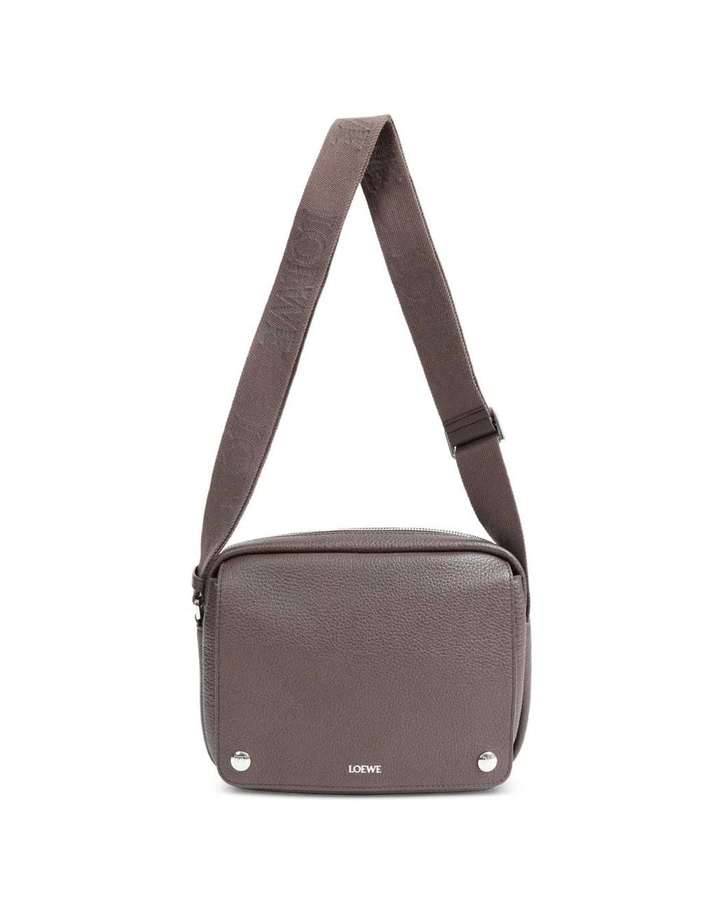 Loewe Brown Medium Pebble Messenger Bag for men