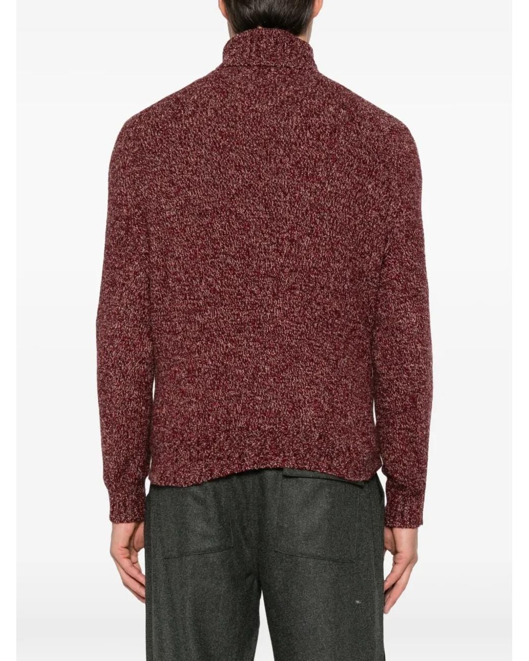 Brunello Cucinelli Red Turtleneck Sweater for men
