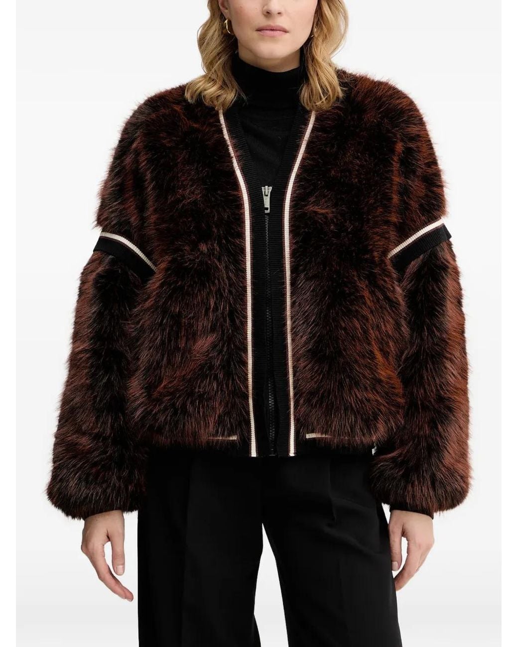 Guess Black Striped-Trim Jacket