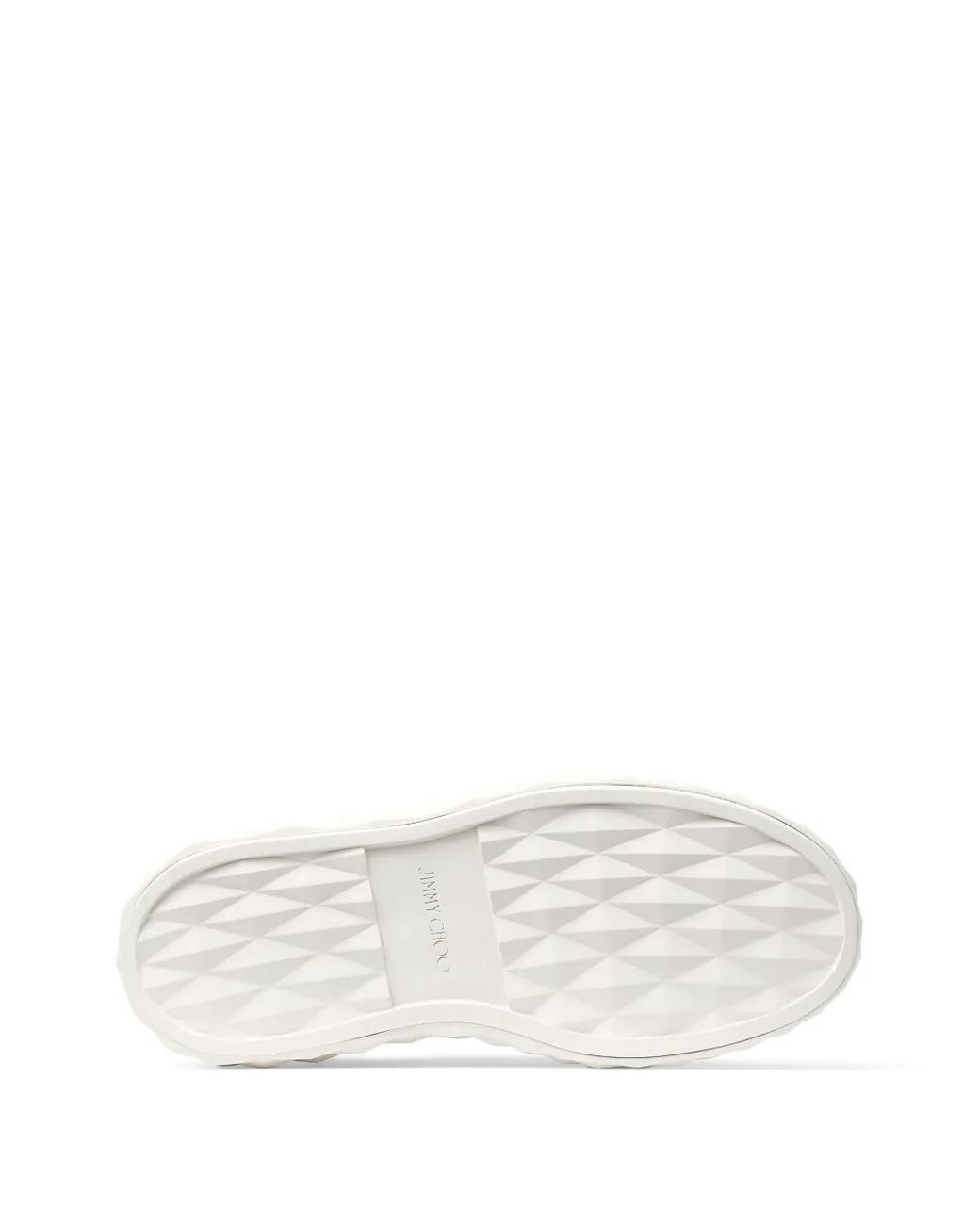 Jimmy Choo White Diamond Maxi Low-Top Sneakers