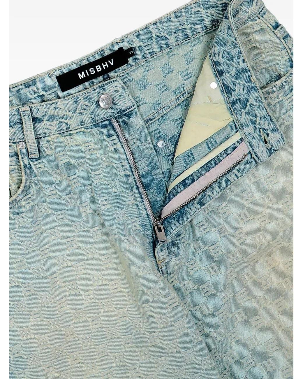M I S B H V Green Jean À Motif Monogrammé for men
