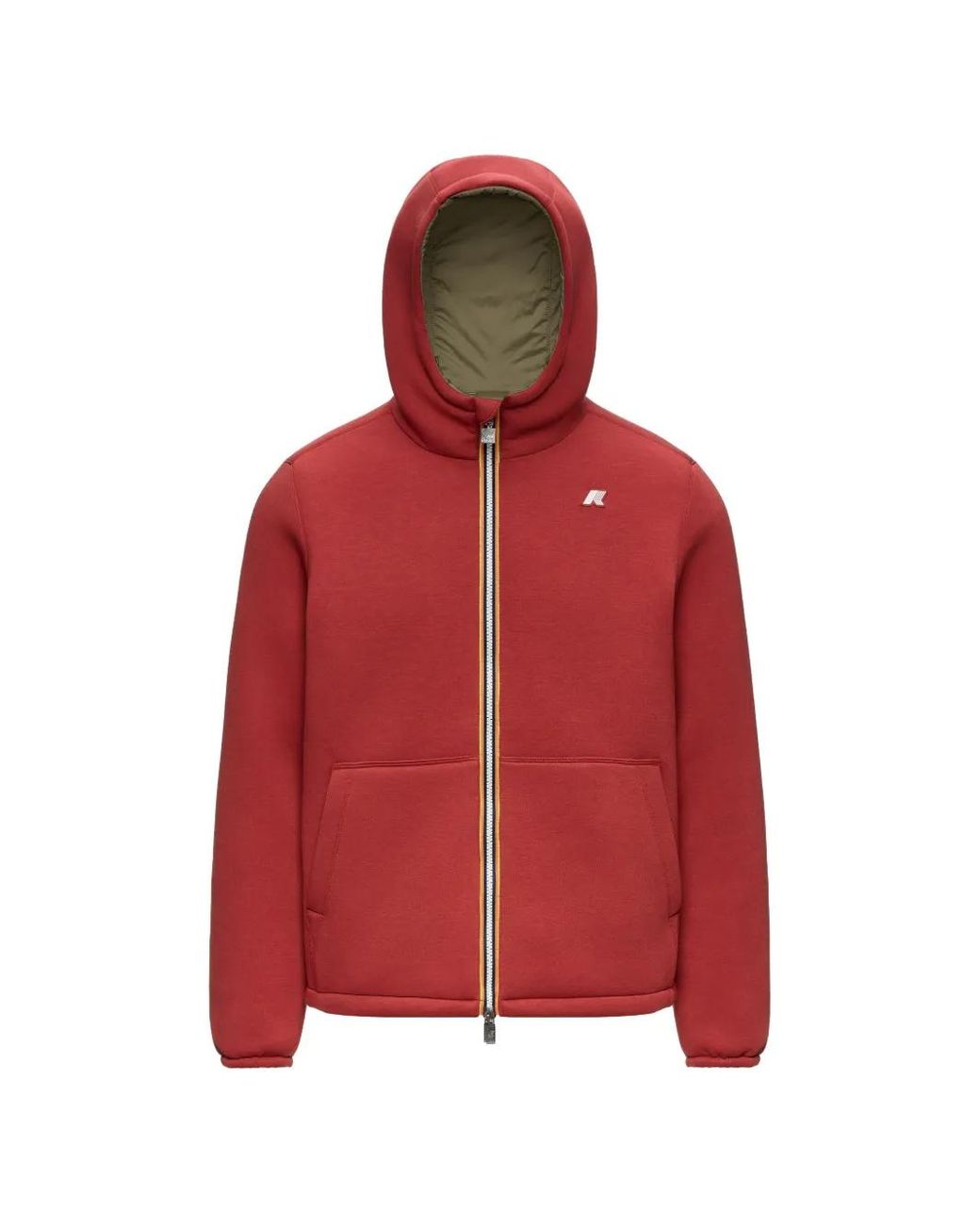 K-Way Red Jack Spacer Reversible Hooded Jacket for men